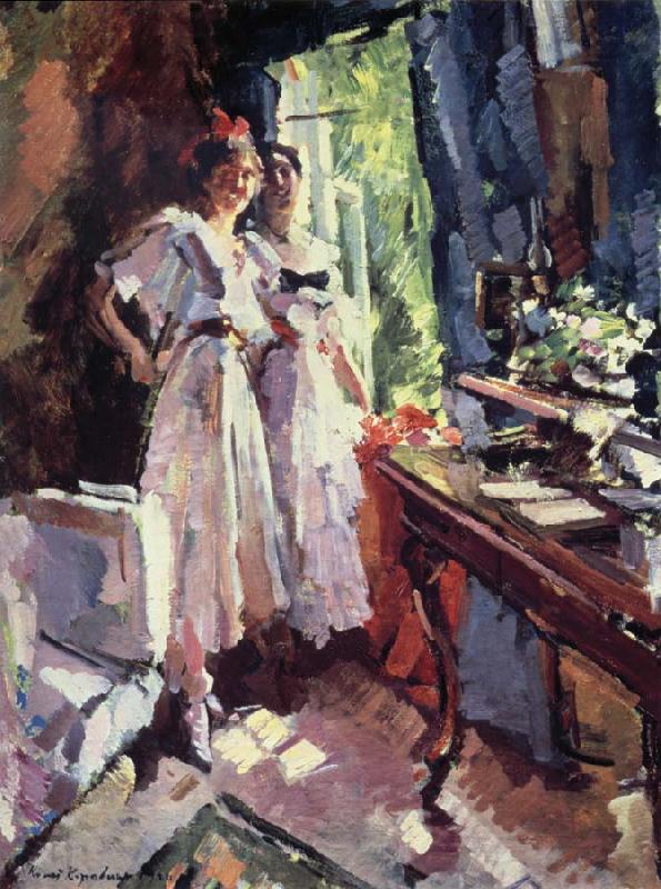 Konstantin Korovin Beside the open window France oil painting art
